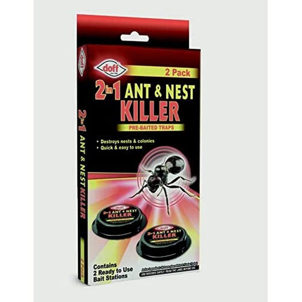 Doff 2 in 1 Ant & Nest Killer Bait Station 2pk
