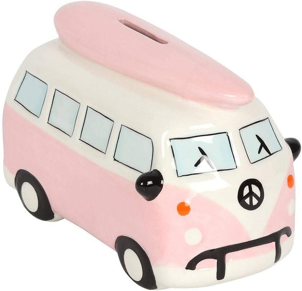 Jones Home and Gifts Pink Campervan Moneybox