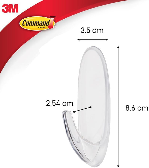 Command 17093CLR Hook with Strips - Clear