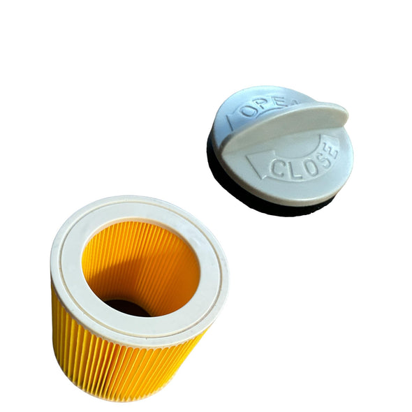 Quailitas Premium Filter Cartridges [Pack of 2] - Vacuum Cleaner Cartridge Filter for K?rcher WD2, WD3, MV2, MV3 for Wet and Dry Application | Vacuum Accessories