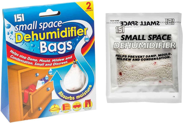 6 x Packs Small Space Dehumidifier 2 Sachets Per Pack Stops Damp Mould Mildew Condensation