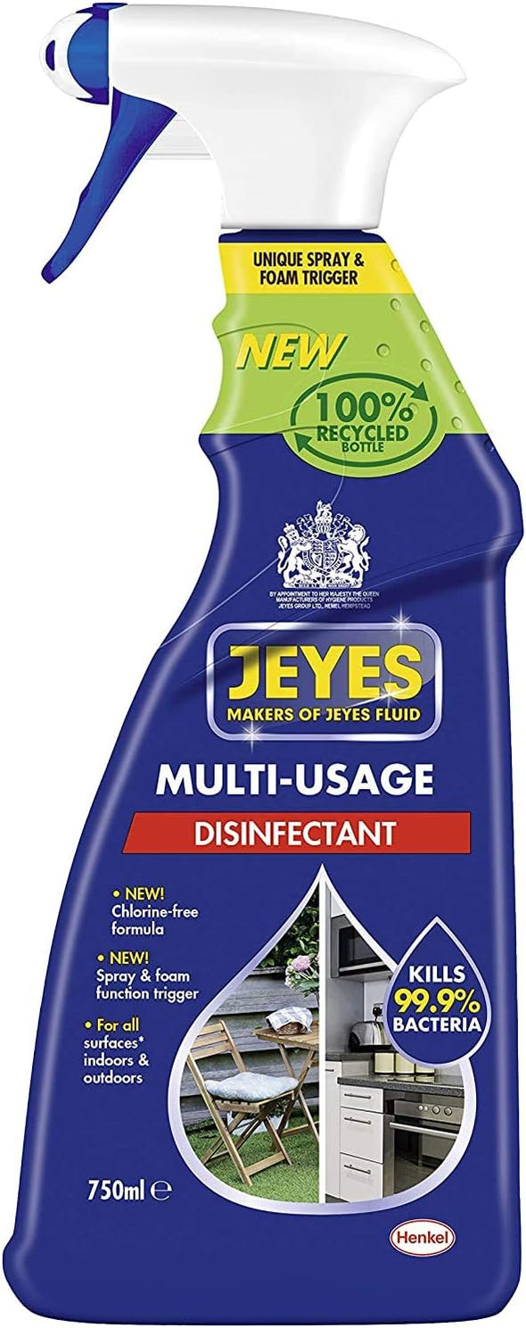 Jeyes 2231635 Fluid Ready to Use Multi-Purpose Outdoor Cleaning Trigger Spray, Blue, 750 ml