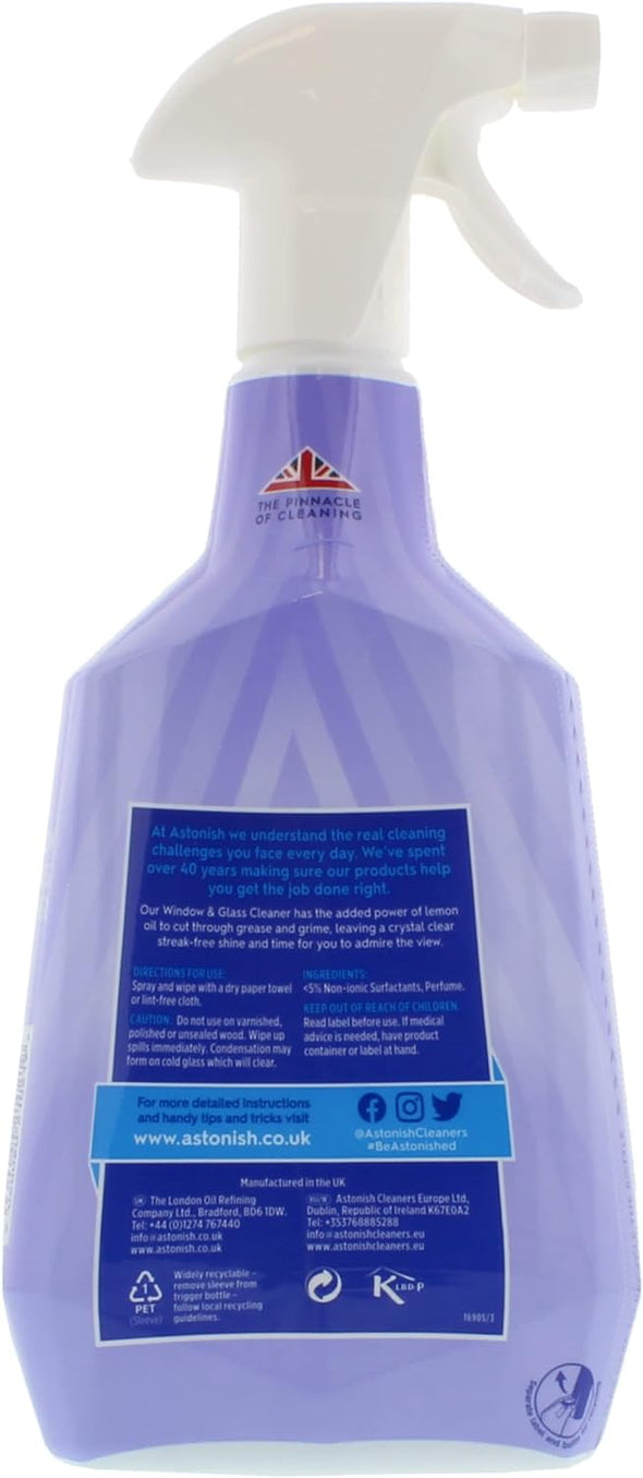 Astonish Window Cleaner with Vinegar 750ml Spray