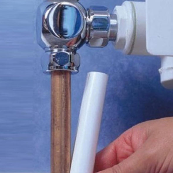 Blackspur Radiator pipe covers sleeves white 15mm - 8 pack