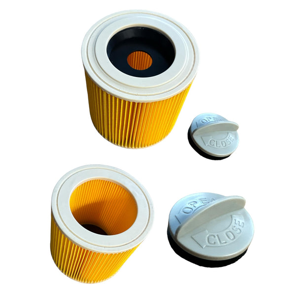 Quailitas Premium Filter Cartridges [Pack of 2] - Vacuum Cleaner Cartridge Filter for K?rcher WD2, WD3, MV2, MV3 for Wet and Dry Application | Vacuum Accessories