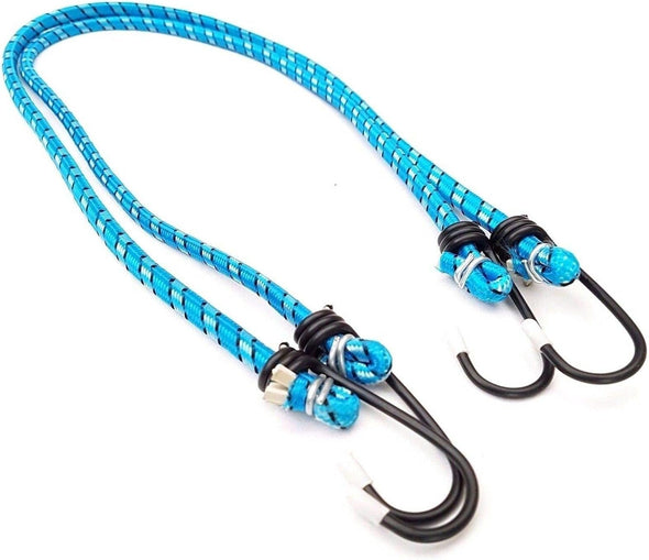 Quailitas Bungee Cords - [Pack of 6] 1.8m Long Heavy-Duty Multi-Purpose Cord w/Reverse Hook Design