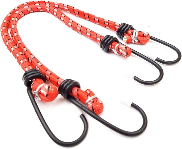 Quailitas Bungee Cords - [Pack of 6] 1.8m Long Heavy-Duty Multi-Purpose Cord w/Reverse Hook Design