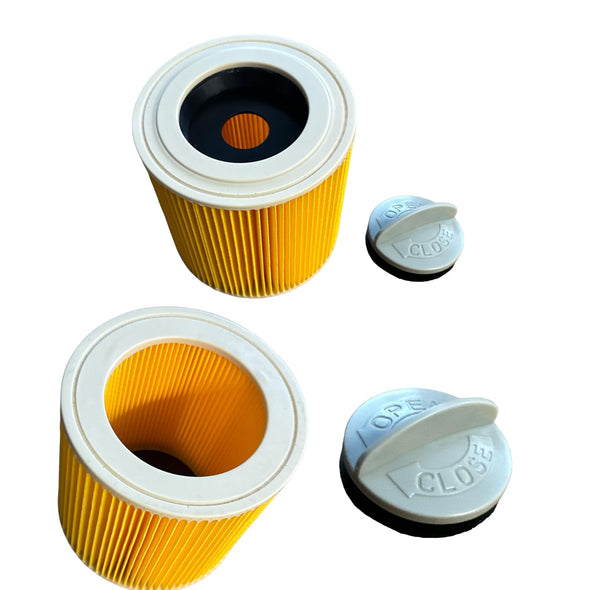 Quailitas Premium Filter Cartridges [Pack of 2] - Vacuum Cleaner Cartridge Filter for K?rcher WD2, WD3, MV2, MV3 for Wet and Dry Application | Vacuum Accessories