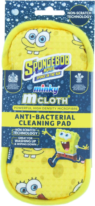 silverstan Minky M Cloth Anti-Bacterial Cleaning Pad - Spongebob Antibacterial Minky Kitchen Pad Bathroom Pad