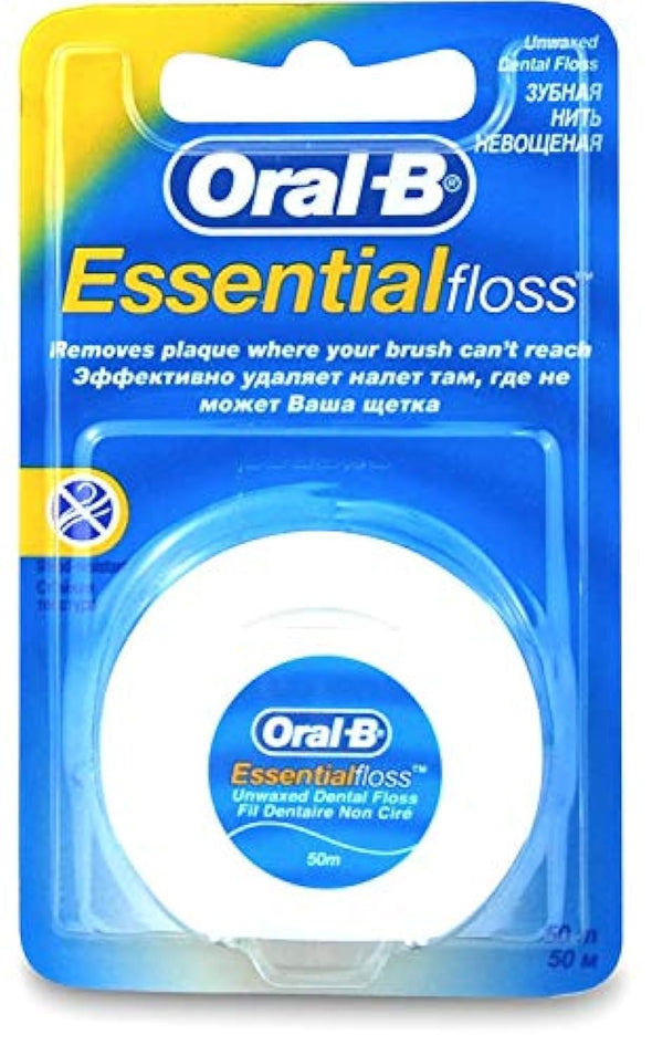 Oral-B Essentialfloss Dental Floss Unwaxed 50 m