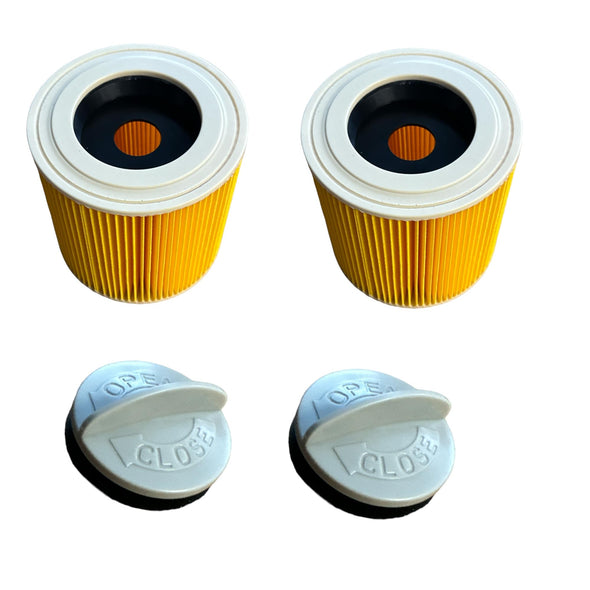 Quailitas Premium Filter Cartridges [Pack of 2] - Vacuum Cleaner Cartridge Filter for K?rcher WD2, WD3, MV2, MV3 for Wet and Dry Application | Vacuum Accessories