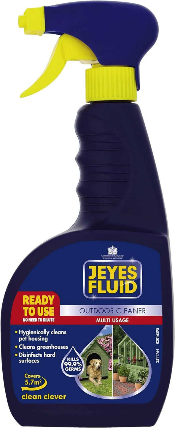 Jeyes 2231635 Fluid Ready to Use Multi-Purpose Outdoor Cleaning Trigger Spray, Blue, 750 ml