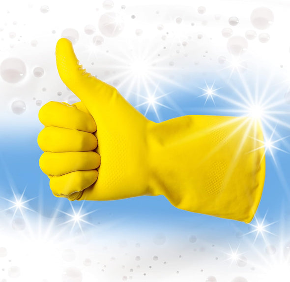 Duzzit Household Gloves, Rubber Gloves, 2 Pairs, Medium