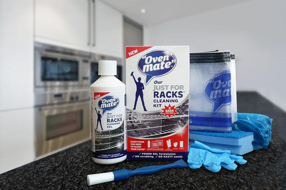 Oven Mate Just for Racks Cleaning Gel Kit - with Gloves, Bags, Sponge & More!