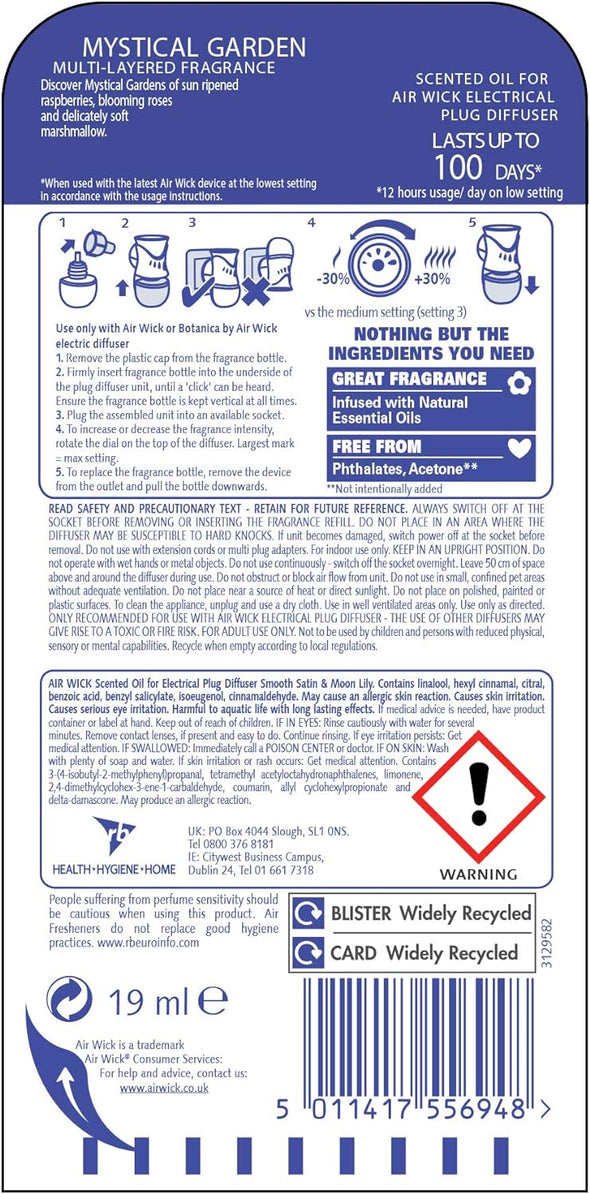 Air Wick Electrical Plug In Freshener Refill Linen 17 ml (Pack of 6)