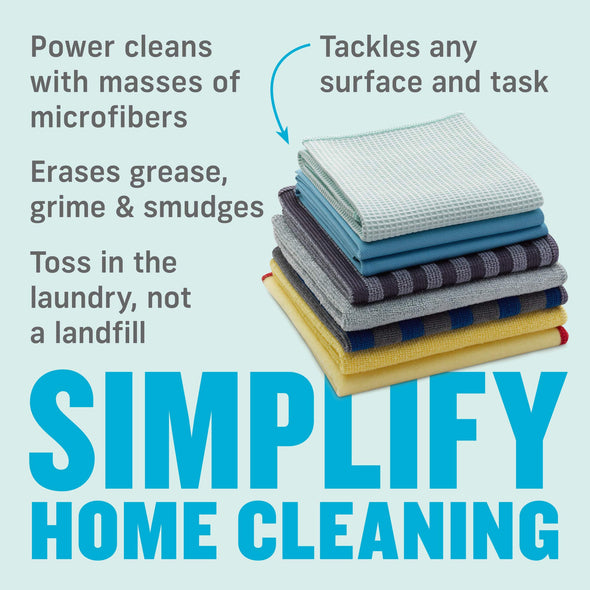 E-Cloth Home Cleaning Set, Assorted Colours, 8 Cloth Set
