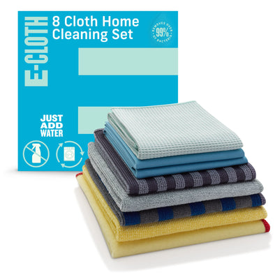 E-Cloth Home Cleaning Set, Assorted Colours, 8 Cloth Set