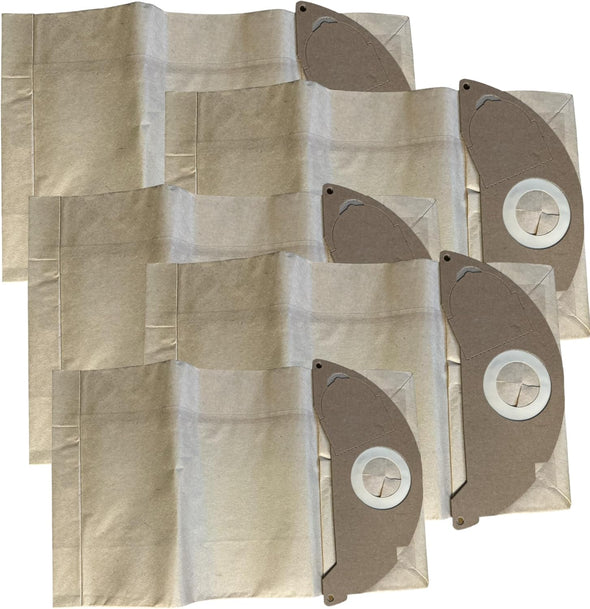 Quailitas Brown Paper Filter Bags [Pack of 5] - Versatile Application, Double Layer Dust Bag for Vacuum Cleaner