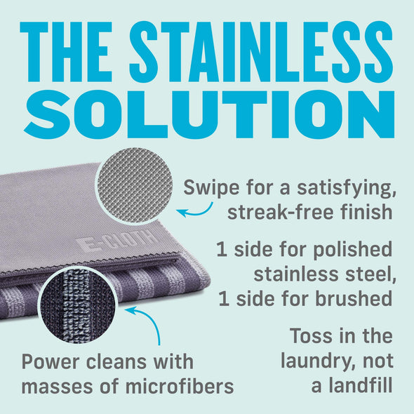 E-Cloth Stainless Steel Cleaning
