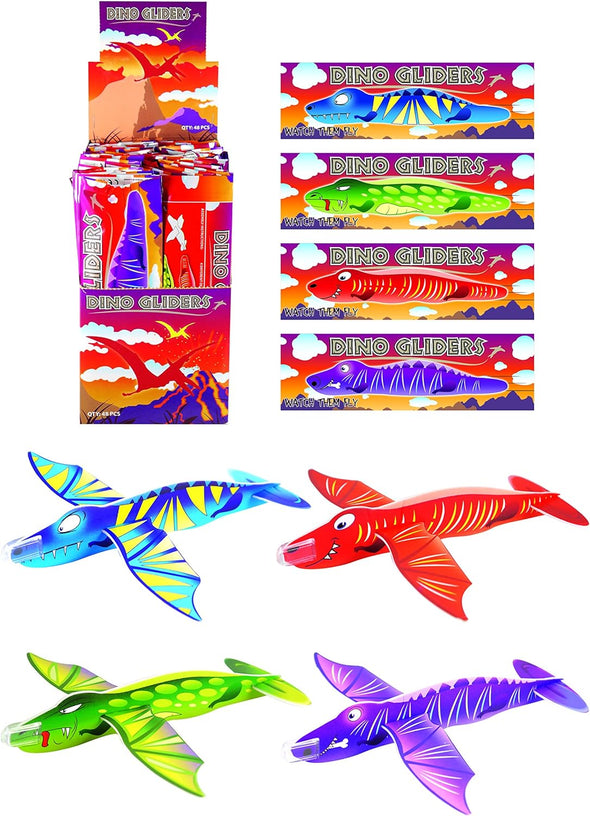 Henbrandt 12x Dinosaur Gliders (4 Assorted Designs)