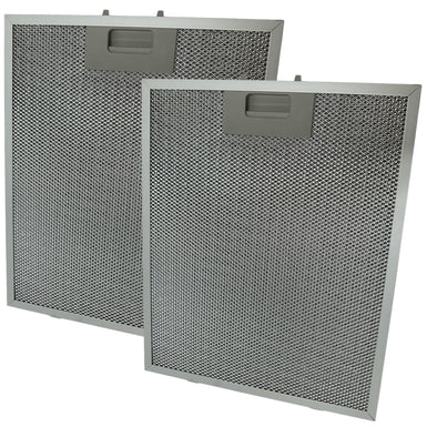 QUAILITAS Cooker Hood Metal Grease Filter [Pack of 2/ Silver] ? 320 x 260mm Washable Aluminium Grease Filter for Cooker Hood, Easy to Install ? Kitchen & Home Appliances