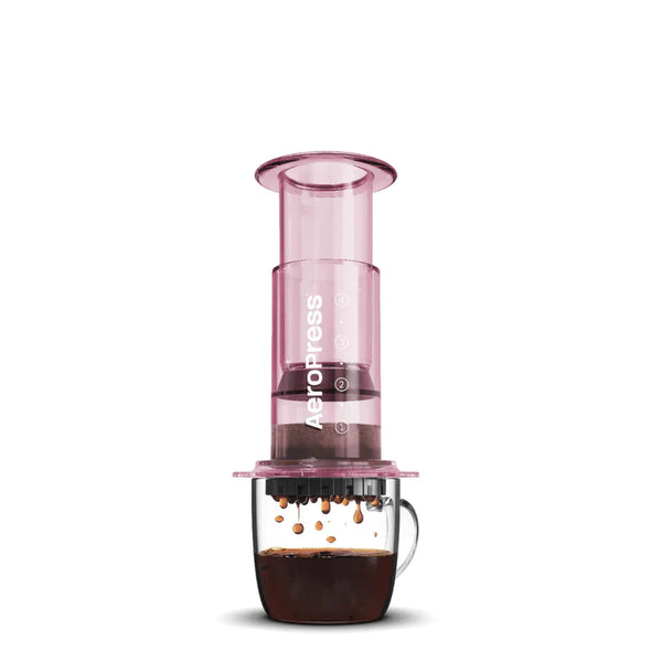 AEROPRESS CLEAR PINK COFFEE MAKER