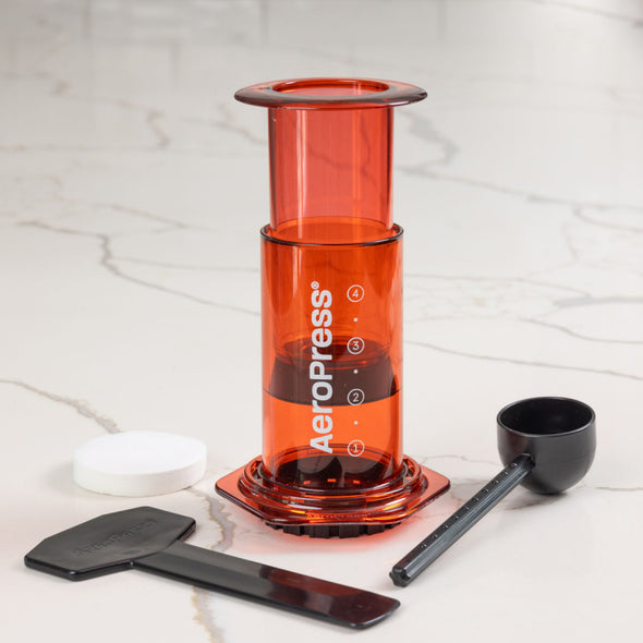 AEROPRESS CLEAR RED COFFEE MAKER