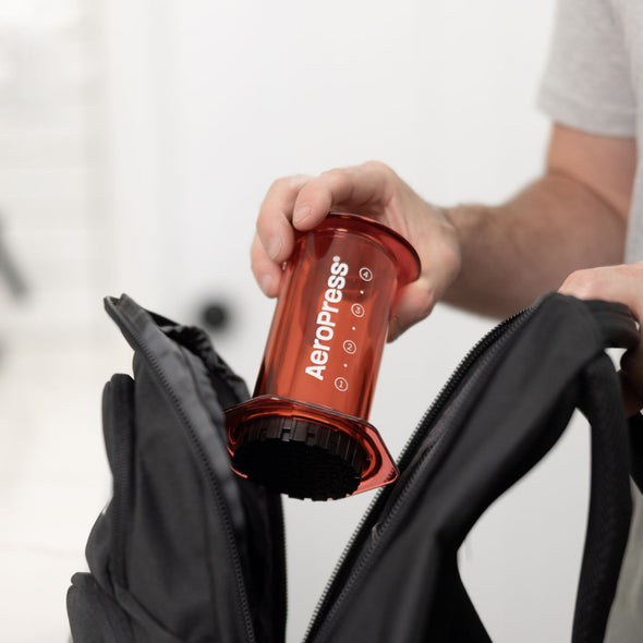 AEROPRESS CLEAR RED COFFEE MAKER