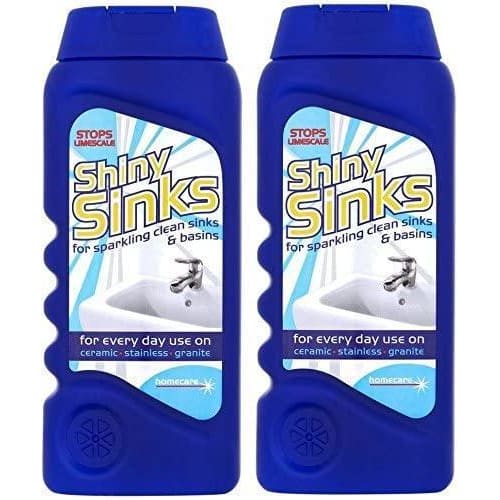 2 x Shiny Sinks Cleaner For Ceramic Stainless Granite Sinks & Basins 290ml - Quailitas Limited