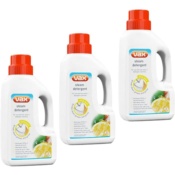 3 x Vax Steam Detergent 500ml 1-9-131627-00 (Genuine) - Quailitas Limited