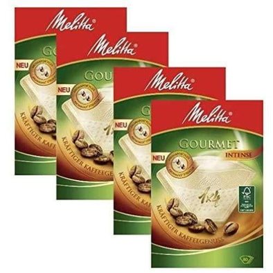 4 BOXES of Melitta Size 1x4 Gourmet Intense Coffee Filters, Pack of 80 - Quailitas Limited