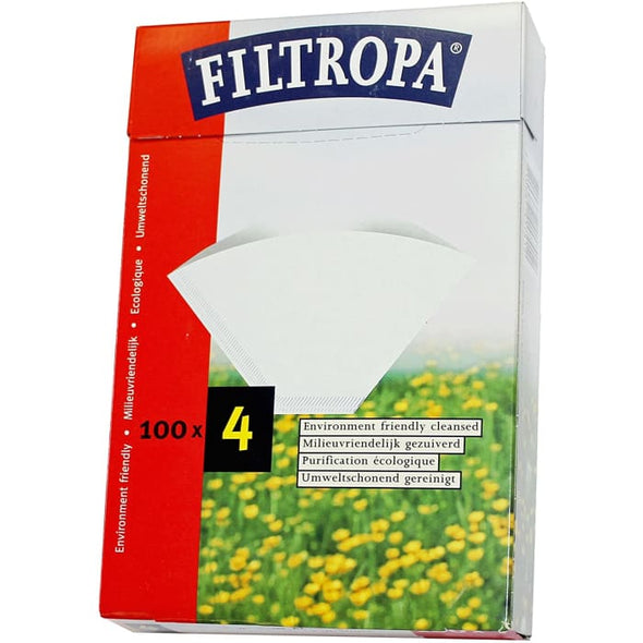 8 BOXES of Filtropa Size 4 Filter Papers, Pack of 100, White - Quailitas Limited