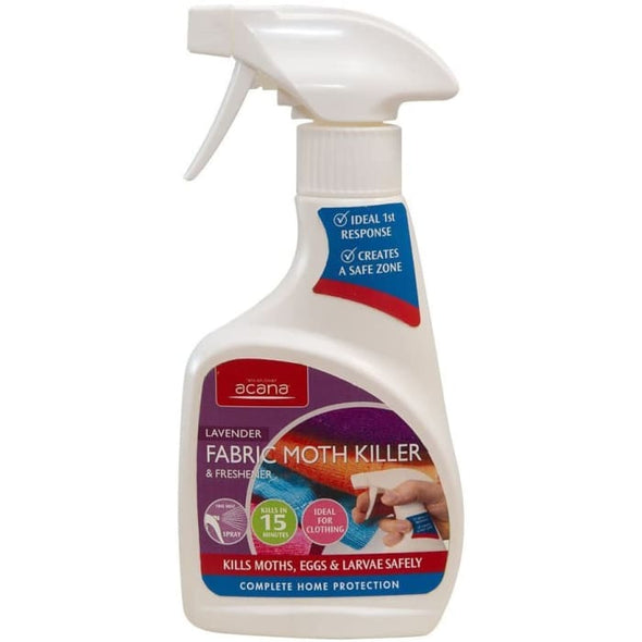 Acana 1 X 3330-1 275 ml Moth Killer Clothing and Fabric Spray - White - Quailitas Limited