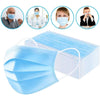 Blue Disposable Three-Layer Face Protector, Anti-Dust, Anti-Odour, Anti-Pollen, Produit-50_pcs - Quailitas Limited