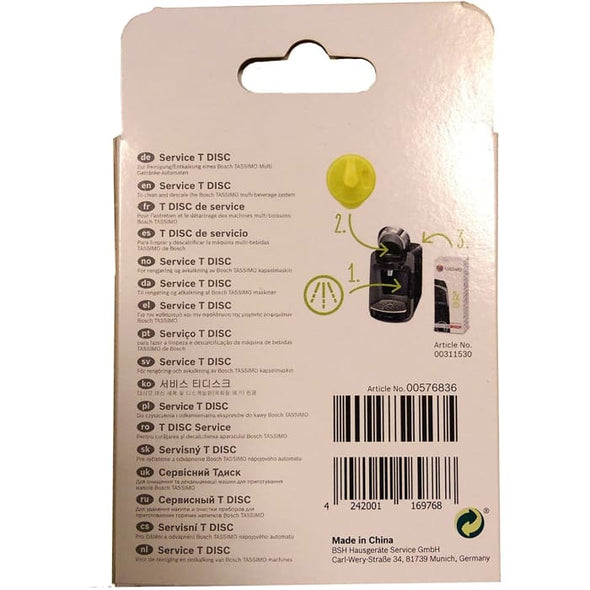 Bosch 621101 Service T-Disc for Tassimo T20/T40/T65/T85/Bosch Spare Part, Plastic - Quailitas Limited