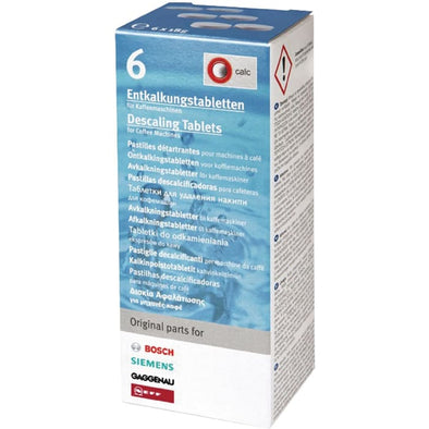 Bosch Decalcifying Tablets for Coffee Machines and Kettles 6 Tablets limescale remover - Quailitas Limited