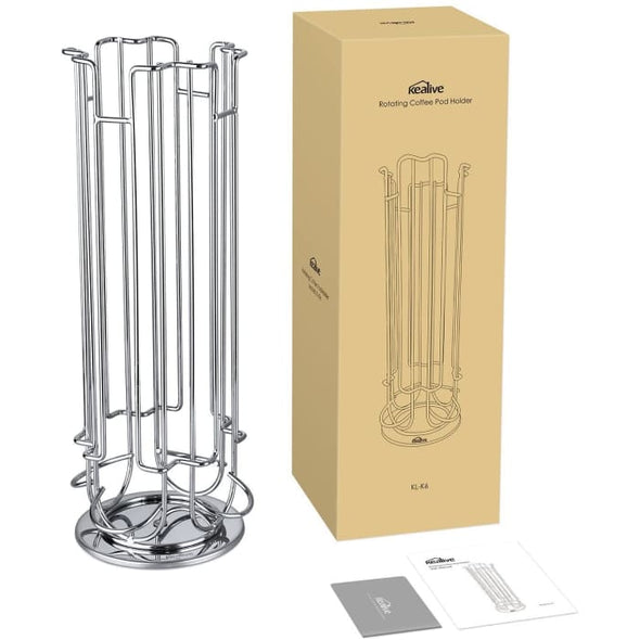 Coffee Pod Holder,Kealive Coffee Holder, Dolce Gusto 24 Coffee Pod 360° Rotating Holder Rack, Capsule Stand, 32.5 X 12.0X 12.0 CM - Quailitas Limited