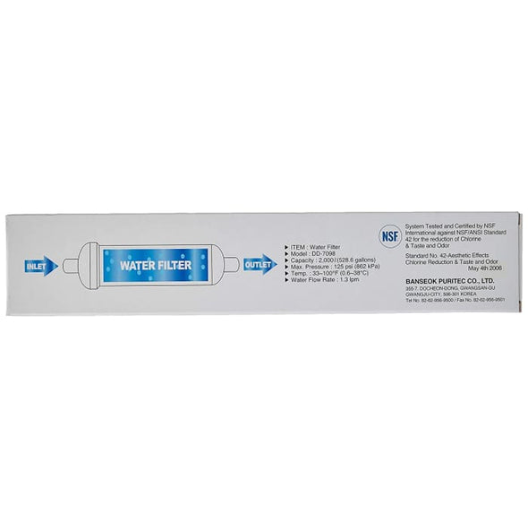 Daewoo DD-7098 3X Genuine Water Filter, External Inline - Quailitas Limited