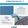 E-Cloth Cleaning Pack-1 Kitchen Non-Scratch Scrubber Corner & 1 Polishing 2 Cloth Set - Quailitas Limited