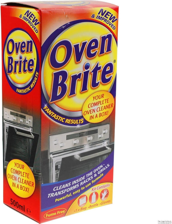 Oven Brite - 500ML - Bottle Bag & Gloves Included - Complete Oven Cleaner X2