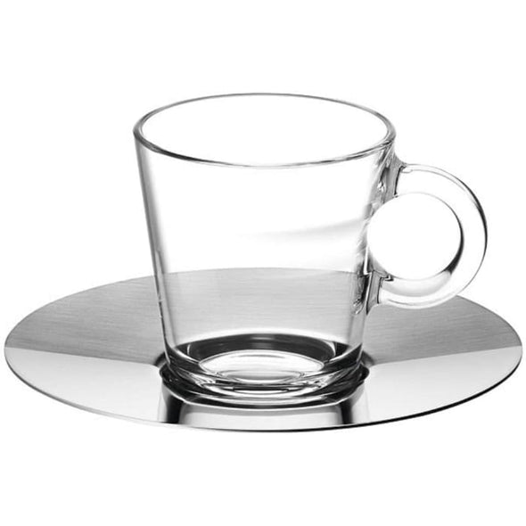 Nespresso View Collection: Set of 2 espresso glass cups and saucers (80 ml) - Quailitas Limited