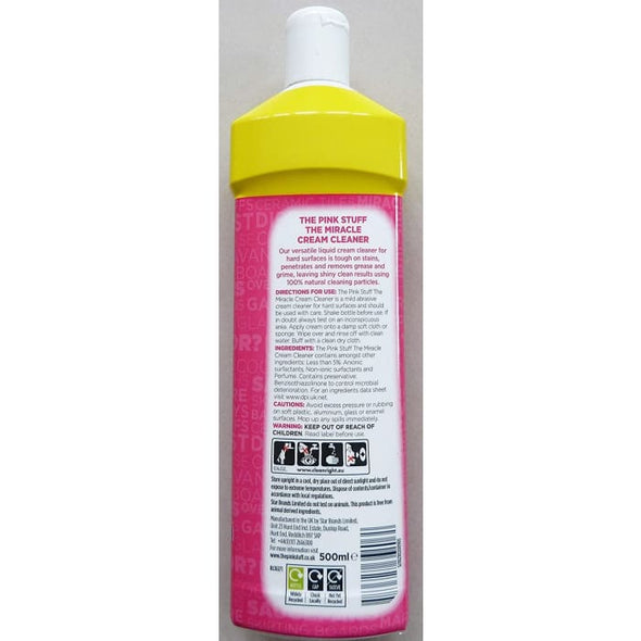Stardrops Pink Stuff Miracle Cream Cleaner 500ml + Paste 500g + Minky M Cloth Anti Bacterial - Mrs Hinch - Quailitas Limited
