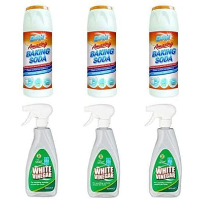 White Vinegar & Soda for Cleaning - 3 x Duzzit Baking Soda 3 x White Vinegar Spray for Cleaning - Quailitas Limited